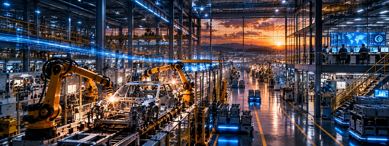 Automated manufacturing line with robotic assembly